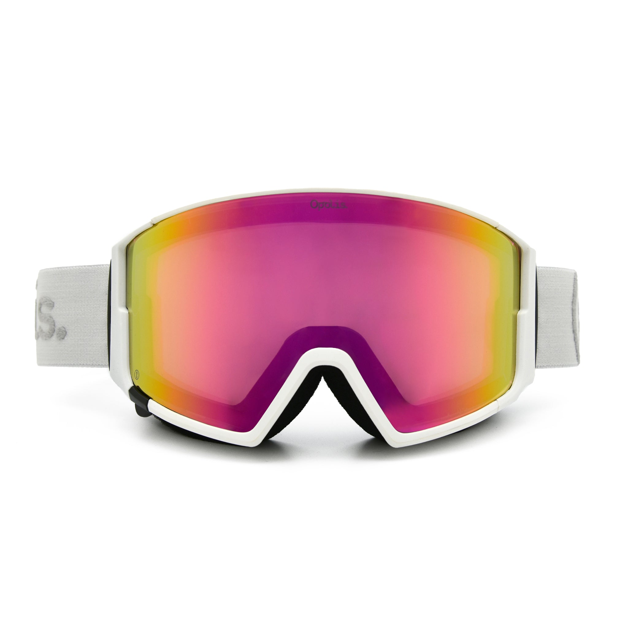 White Out Ski Snowboard Goggles Cherry Lemonade Mirrored Lens