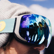 Pre-Order Glacier Ski & Snowboard Goggles (Tangerine Sunrise Mirrored Lens)