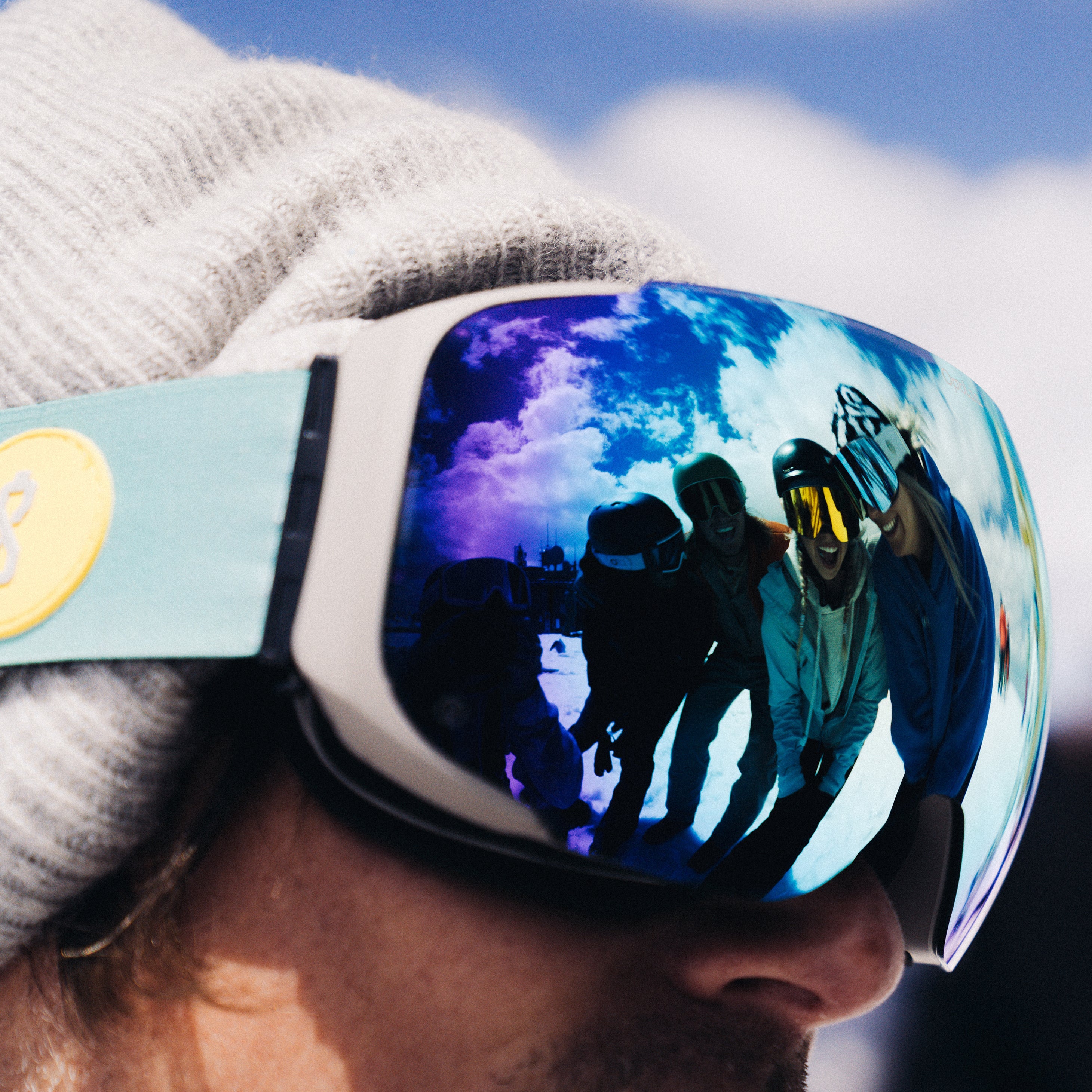 Pre-Order Glacier Ski & Snowboard Goggles (Tangerine Sunrise Mirrored Lens)